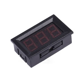 Digital Voltmeter, Mini DC 4.5-30V 3-Digit LED Display Voltage Gauge Tester 0.56" Panel Meter for Cars, 3-Line, Green