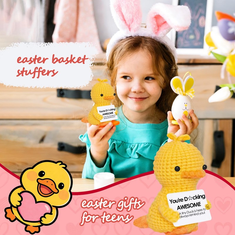 Vatogon Mini Positive Crochet Duck Gifts for Back to School