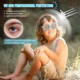 YUFFQOPC 2 Pairs Kids Sunglasses Flower Sunglasses Polarized Sunglasses UV 400 Protection Girls' Eyewear Baby Glass Summer Accessories Flexible Frame for Toddler Girls and Boys Gifts