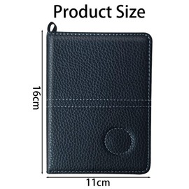 Xetpc Golf Scorecard Holder, Score Counter Book Yardage Book Yardage Organiser Notepad, Leather Scorecard Men Women Golf Accessories Black