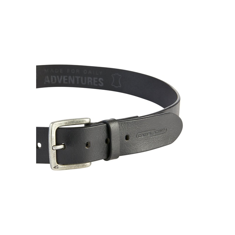 camel active Men's Genuine Leather Belt, black