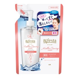 Bifesta Miracular Cleansing Water, Sensitive Refill, Wiping Type, Derived from Lotion, Oil Free, Unscented, 12.2 fl oz (360 ml) (x 1)