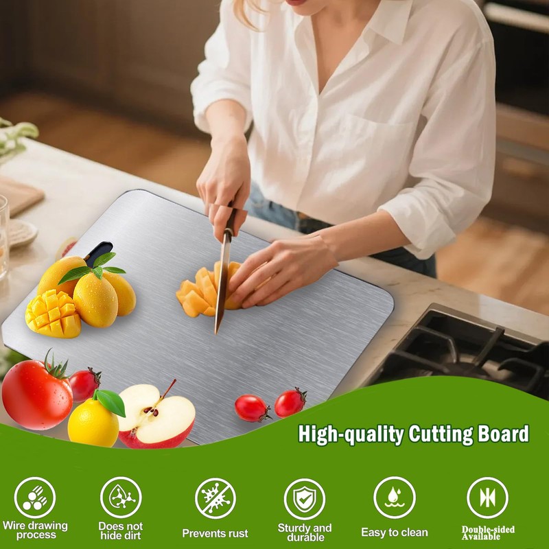 Titanium Cutting Board, 2026 New Upgrade 100% Pure Titanium Cutting