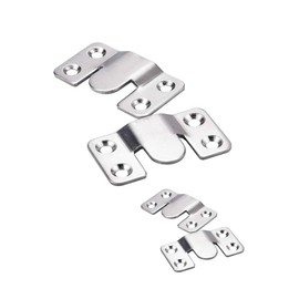 Furniture Flush Mount Bracket- 4pcs Interlocking Flush Mount Pictures Frame Brackets Furniture connectors Heavy-Duty Photo Frame Hooks, Hangers for Large Picture Display(2 Sizes)
