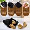 4 Pieces Irregular Crystals and 1 Storage Bag, Golden Crystals,