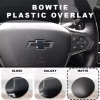 Advanced Trims Matte Black Steering Wheel Bowtie Overlay Chevy COLORADO