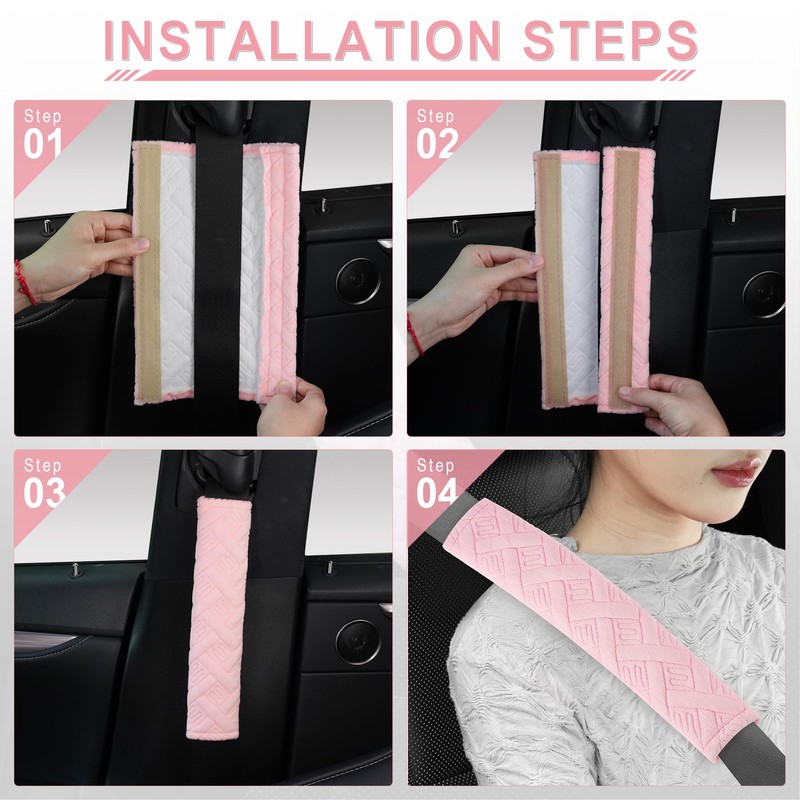 JUSTTOP 2-Pack Universal Car Shoulder Strap Pads Cover for A