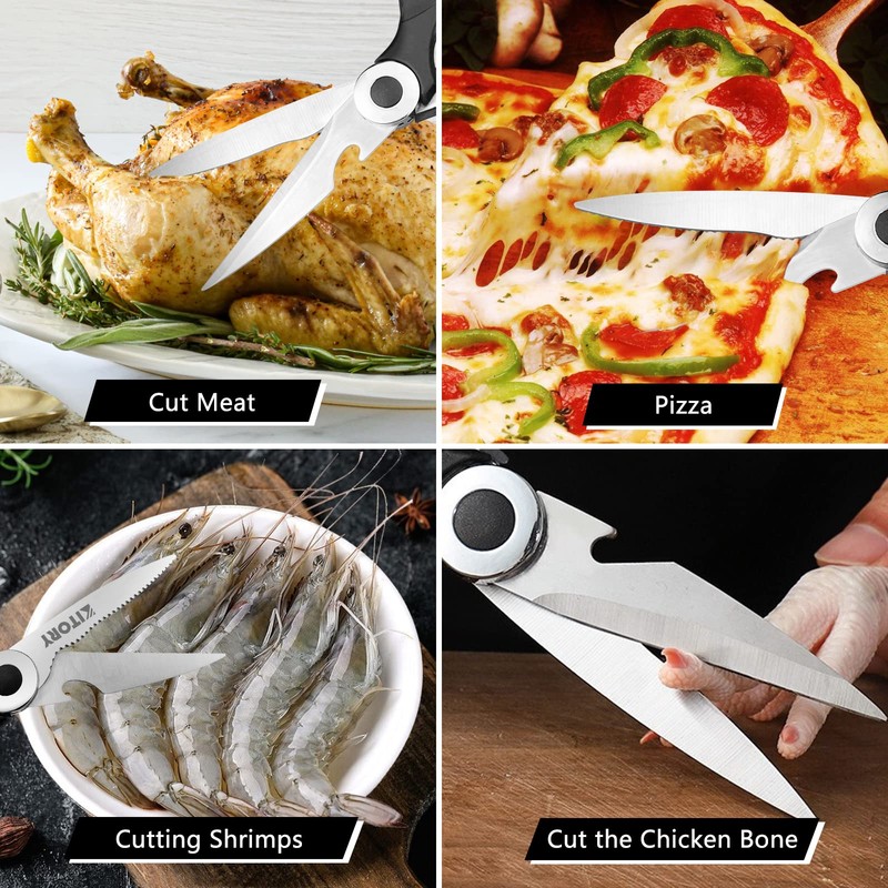 Kitory Premium Kitchen Shears 2-Pack Kitchen Scissors Ultra Sharp Shears,