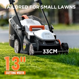 LiTHELi Litheli Cordless Lawn Mower 13 Inch, U20 Handy+ 20V Electric Lawn Mowers for Garden, Yard and Farm, 5 Heights Adjustment, Light Weight,4.0Ah Portable Battery Included