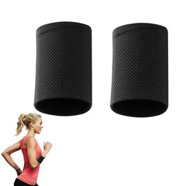 ChasCoCo 2 Pack Thin Wristbands Cool Sweat Absorbing for Baseball, Tennis, Running, Quick Drying, Stretchy, Breathable, Long, Short, Sports, Yoga, Muscle Training, Sports, Unisex