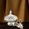 Antique Style Silver Plated Brass Incense Barrel - With Chain