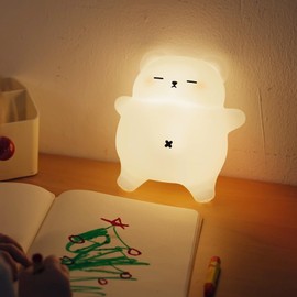MQFORU Night Light Kids, Snoring Bear Night Light for Kids with Gentle Snoring Sounds, 3-Level Adjustable Light & Volume, 30-Min Timer, Bedroom for Boys & Girls