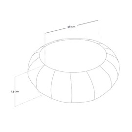 Vivezen - Zafu Bean Bag, Meditation Cushion, Yoga - Round - 38 x 38 x 13 cm