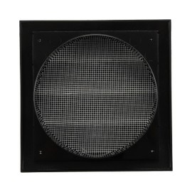 Vent Systems Ø150 mm / 6" Inch - Black Air Vent Plastic Cover - Louvered Outdoor Opening Flap Vent Built - in Pest Guard Screen HVAC for Home Improvement