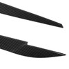 Pair Left Right Headlight Eyebrow Car Light Eyelids Carbon Fiber