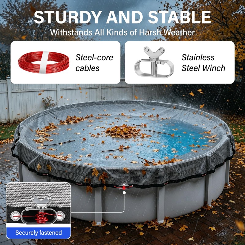 Pool Leaf Net 21FT Cover Round Pool Net Cover for