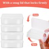 DIYEAH Small Clear Plastic Storage Container 24Pcs Storage Boxes with