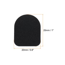 QUARKZMAN Gloves Touch Screen Sticker 1 x 4/5 Inch Ultra High Sensitivity Flexible Carbon Fibre Ultra-Thin Sticker Black for Gloves Pack of 16 (10 in 1)