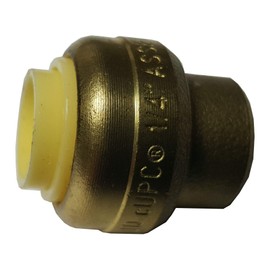 10 PIECES XFITTING 1/4" PUSH FIT CAP CERTIFIED TO NSF ANSI61, BRASS