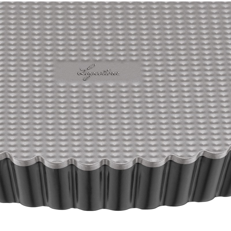 Lagostina Gustosa Non-Stick Steel Oven Baking Mould, Black, Diameter 28