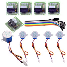 ELEGOO 5 Sets 28BYJ-48 ULN2003 5V Stepper Motor + ULN2003 Driver Board for Arduino