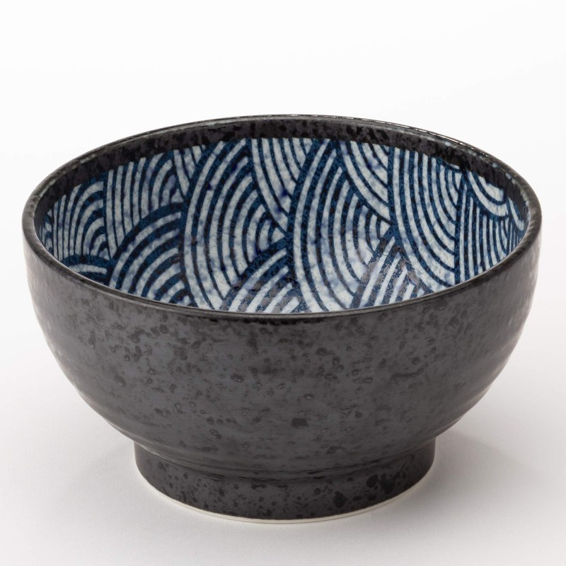 Mino W20241 Seigai Wave - Edo Komon - Kamaage Bowl