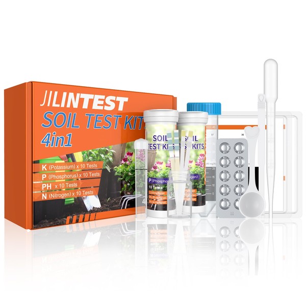 Pawfly 4 in 1 Soil Test Kit for pH, Nitrogen,