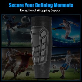 Aegicormy Professional Grade Protective Sleeve Soccer shin Guards, breathableand Comfortable, and are Protective Gear for Kids, Teens and Adults (B- Black, M-Youth Size: Weight 35-50kg/77-110lbs)