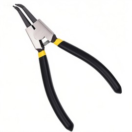 BJDSI 9"(22.8cm) Bent External Snap Ring Pliers,Internal Spring Design,Anti-Rust,Standard Head.