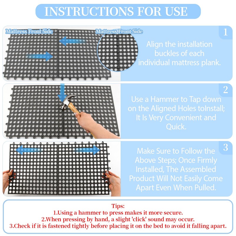 83”x59” Plastic Mattress Underlay Pad for RV Boat Camper