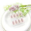 Medium Coffin Press on Nails White French Tip Fake Nails