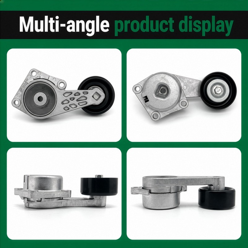 DVeiyQuant Belt Tensioner With Belt and Idler Fits 2007-2008,2011-2014 Ford