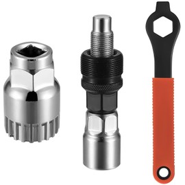 Bicycle Crank Extractor Puller, Bike Crank Puller Tool Set, Bottom Bracket Remover, 16mm Wrench Spanner Set, Bicycle Removal Repair Tool for Mountain Bike Bicycle MTB Square Threaded Crankset