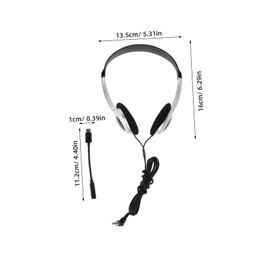 GRIRIW Wired Headphones Over-Ear Retro Style for Students Comfortable Portable School Library Headphones