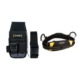 MELOTOUGH Pocket Tool Pouch Tool Belt Pouches with Belt Clip Utility Mini Tool Organizer Pouch,Padded Electrician Tool Belt Tradesman Pro Padded Tool Belt with Back Support