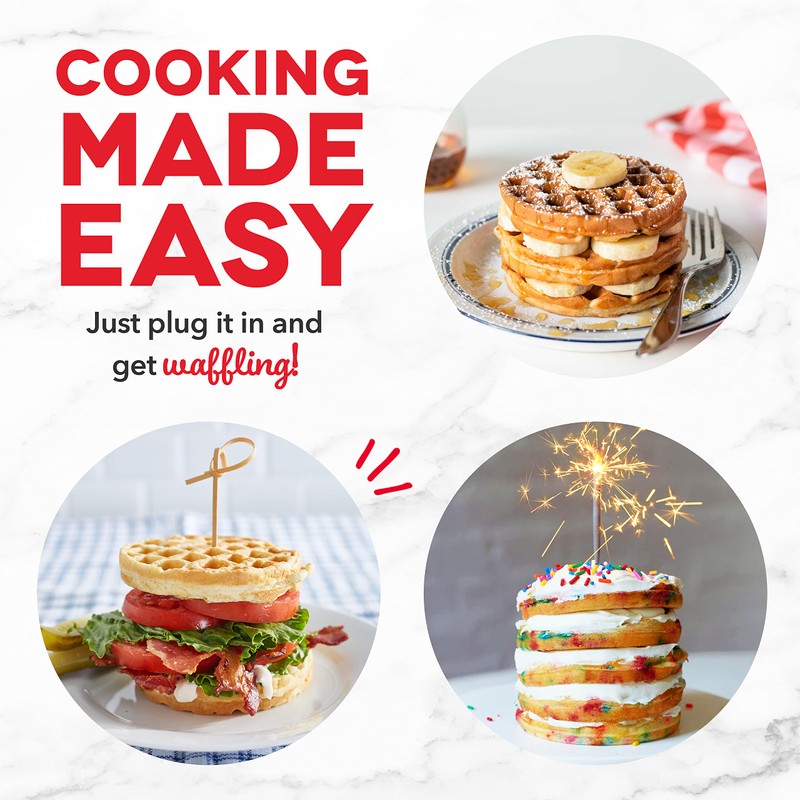 DASH Deluxe Mini Maker for Individual Waffles, Hash Browns, Keto