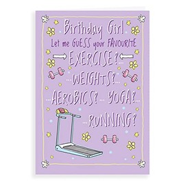 Regal Publishing Humour Funny Birthday Card Exercise weights - 7 x 5 inches
