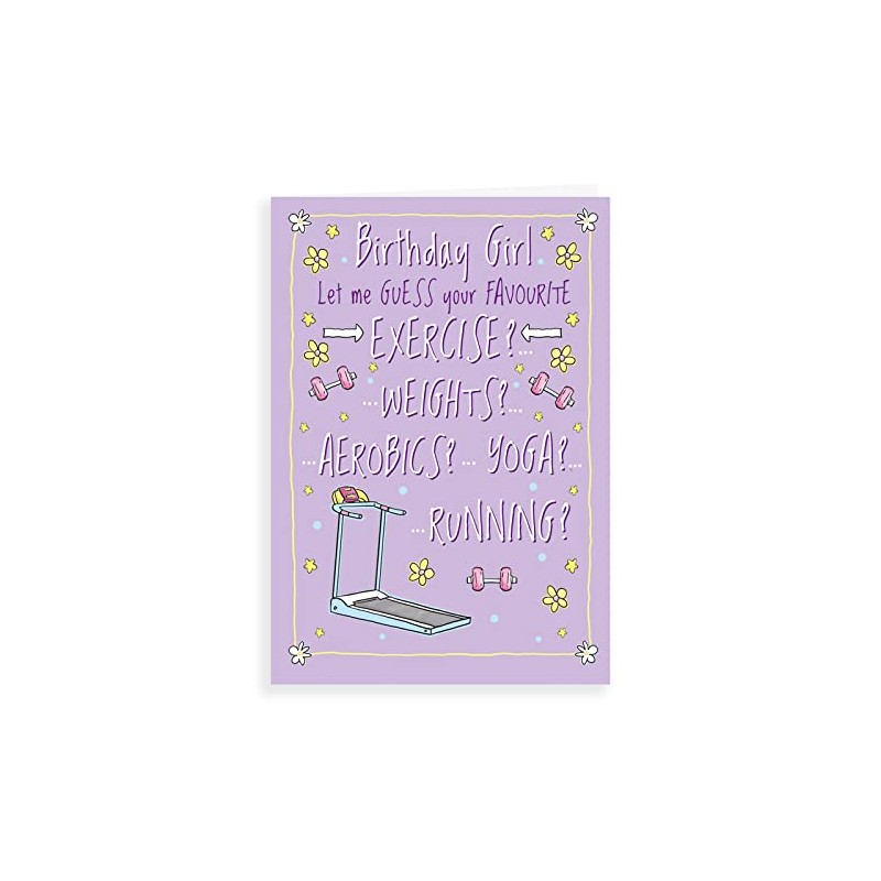 Regal Publishing Humour Funny Birthday Card Exercise weights - 7