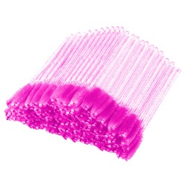 Eyelash Makeup 100pcs Rose Red Makeup Brushes Annhua Eyebrow Brushes Screw Brushes 100pcs Eyelash Comb Eyelash Makeup Crystal Band Eyelash Comb Eyelash Extensions Eyebrow Brush Comb Disposable Makeup