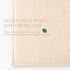 KDIJET Dish Drying Mat 2 Pack XL Cream Cross Sculpted