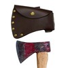 Leather Axe Cover/Sheath - Hatchet Head Protector Case, Small Belt
