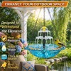 2026 New Solar Cascade Hanging Bird Bath Fountain, Outdoor Hanging