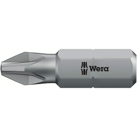 Wera - 5072082001 Series 1 855/1 Z Sheet Metal Bit, Pozidriv PZ 2 Head x 25mm Blade (Pack of 10)