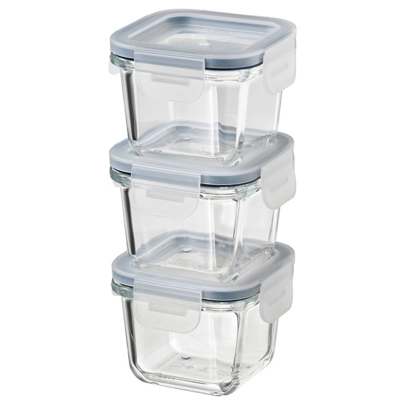 IKEA IKEA 365+ Food Container With Lid Square/glass 3 Pack