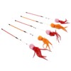 5pcs Funny Cat Stick Ergonomic Interactive Cat Feather Toy with