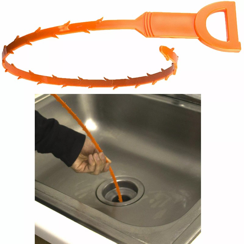 Plumb Works 20" DRAIN SNAKE CLOG REMOVER HAIR REMOVAL CLEANING