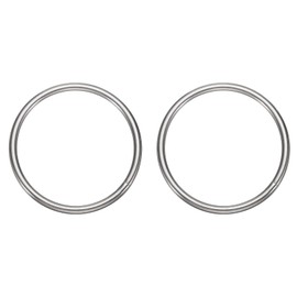 sourcing map 2pcs O Ring Buckles 3-5/32" Dia 0.24" Thickness Stainless Steel Polished Round Ring Buckles Multi-Purpose Buckle Loop Ring for Hardware Bags Belts Craft DIY Accessories, Silver