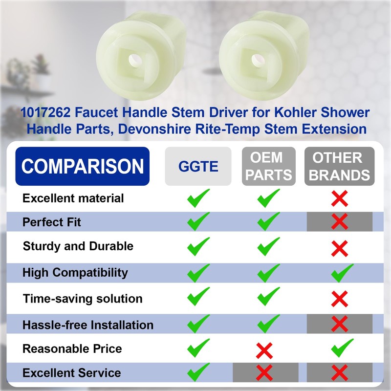 GGTE 1017262 Faucet Handle Stem Driver for Kohler Shower Handle