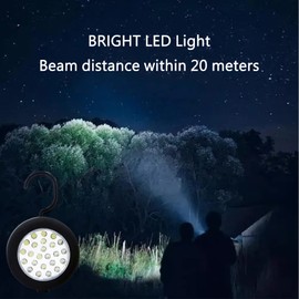 DSYJ 24 LED Round Magnetic Work Light Torch With Integral Hook And Magnet Set, Pack of 3