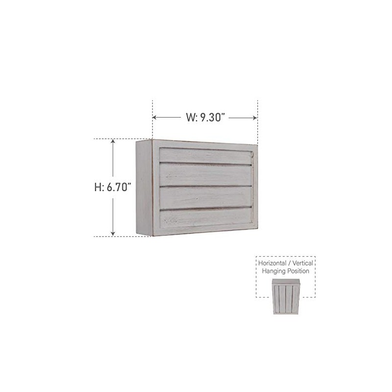 Craftmade CH1305-WW Designer Shiplap Door Chime, Whitewash (6.7"H x 9.3"W)